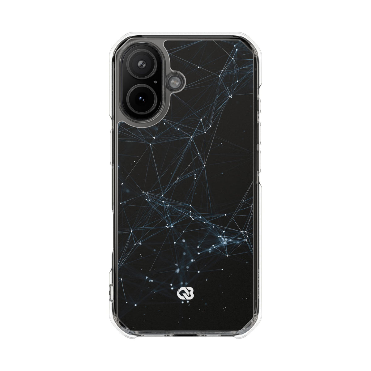 Digital Plexus Grid · Clear Impact Magnetic Phone Case for iPhone ·  Black