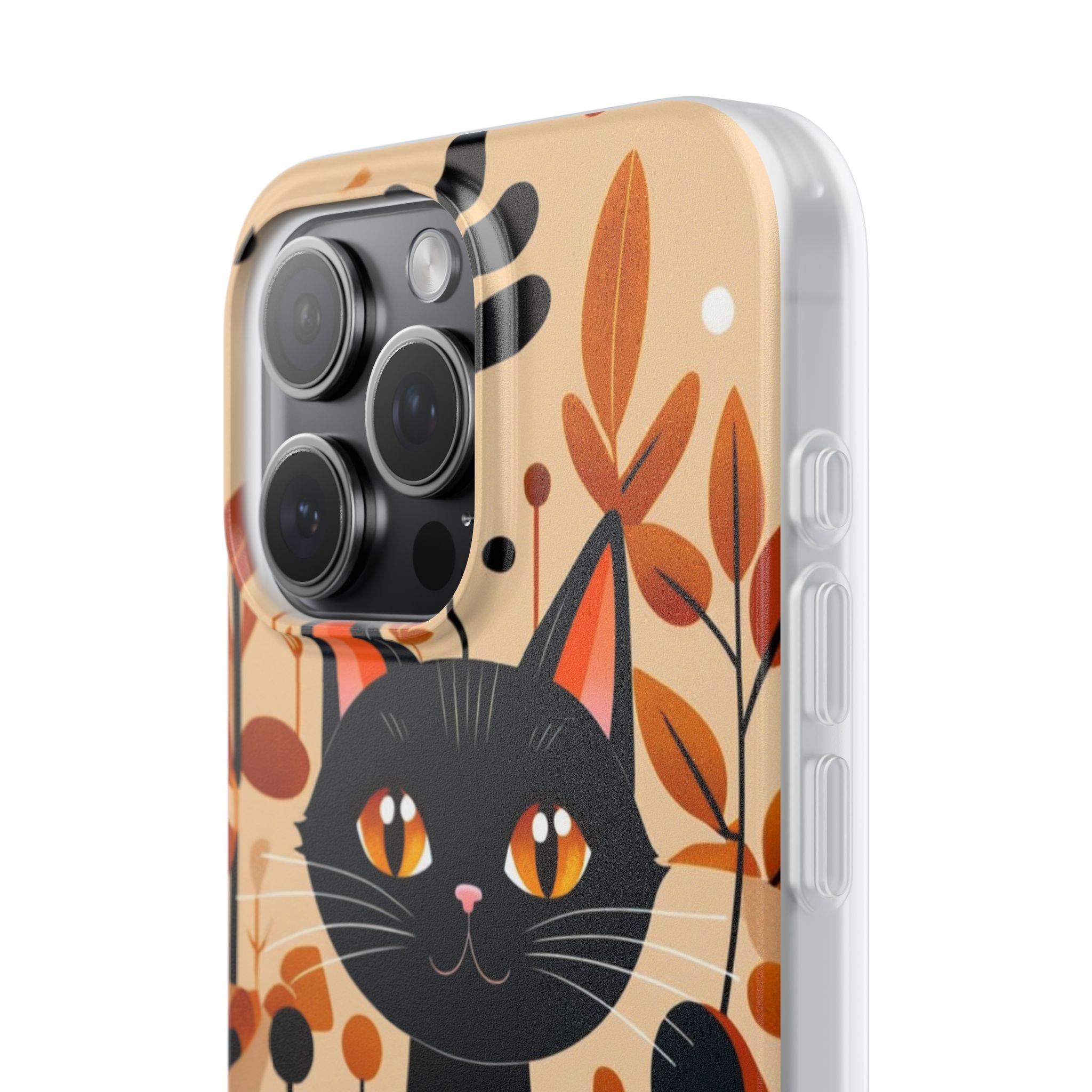 Schwarze Katze Glow iPhone 15 Pro Max Case - Soft