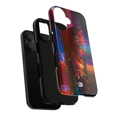 Black Tough Phone Case for iPhone - Cyber Optic Streak