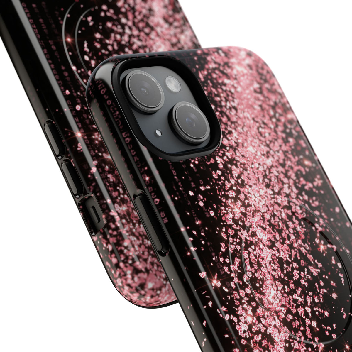 Rose Digital Cascade · Tough 2.0 Magnetic Phone Case for iPhone · Pink