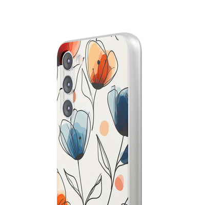 Ink Watercolor Tulips · Soft Custodia per Samsung