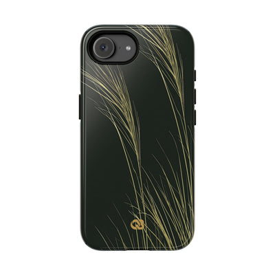Golden Whispering Reeds · Tough Phone Case for iPhone · Green