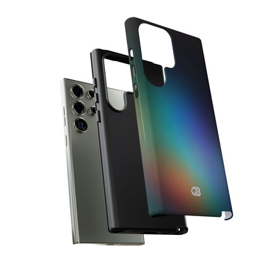 Black Tough Phone Case for Samsung - Electric Prism Grain