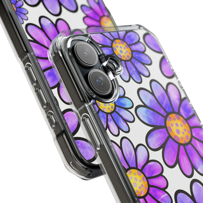 Violet Grunge Bloom · Impact Phone Case for iPhone · Magsafe