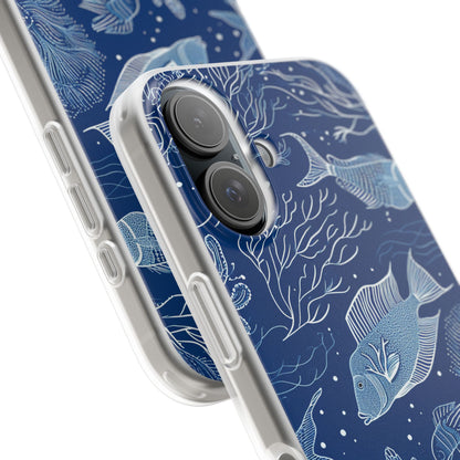Navy Scale Reef iPhone 16 Case - Soft
