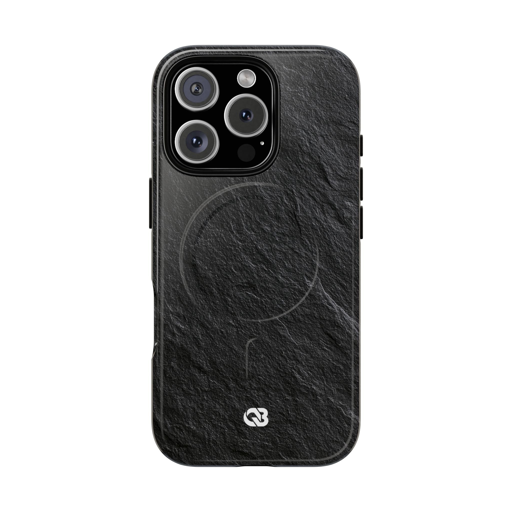 Black Tough 2.0 Magsafe Phone Case for iPhone - Raw Obsidian Slate