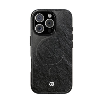 Black Tough 2.0 Magsafe Phone Case for iPhone - Raw Obsidian Slate