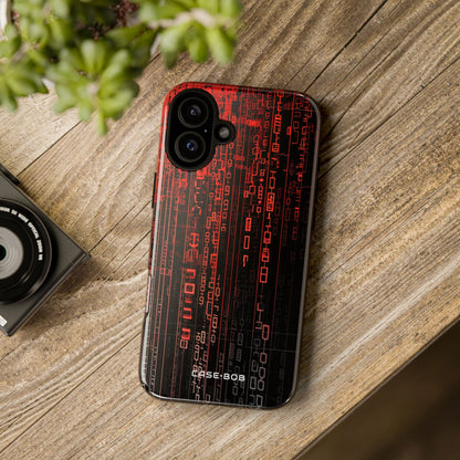 Red Stream Columns iPhone 16 Plus Case - Tough