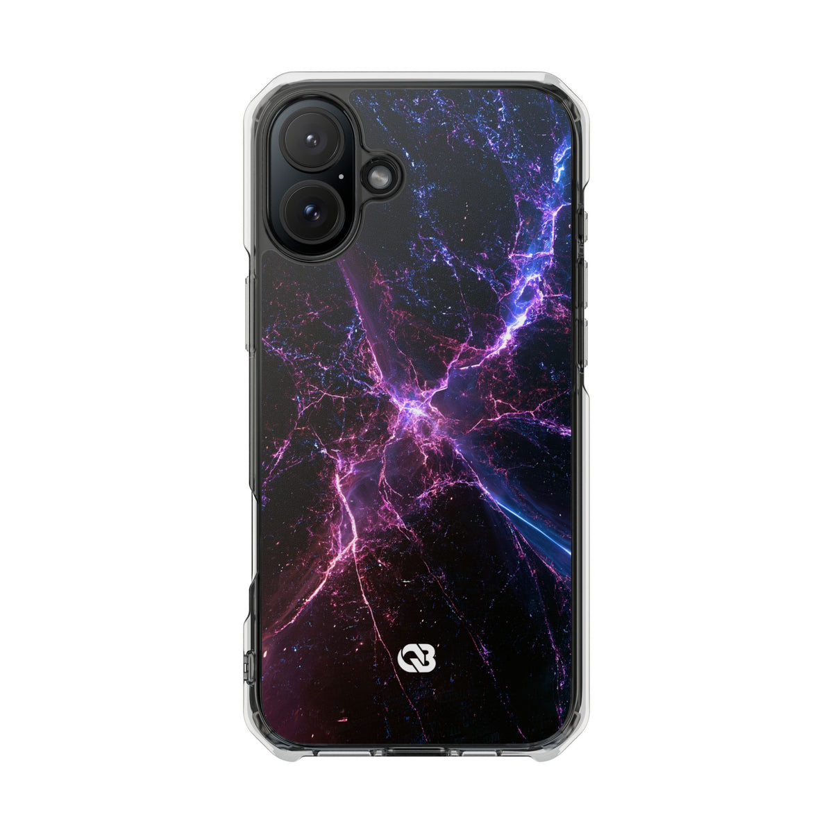 Neural Singularity · Clear Impact Magnetic Phone Case for iPhone · Black