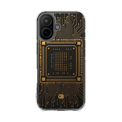 Gold Impact MagSafe Phone Case for iPhone - Cyber Gold Processor