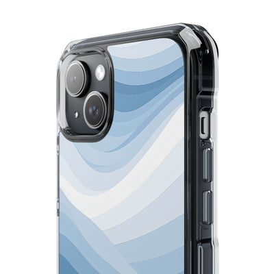 Blue Impact MagSafe Phone Case for iPhone - Glacial Indigo Flow
