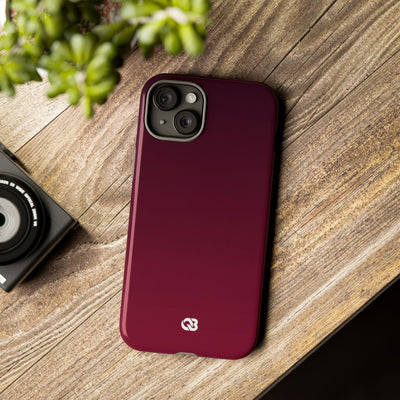 Red Tough Phone Case for iPhone - Deep Sangria Gradient
