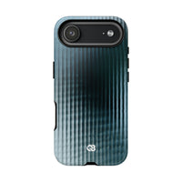 Blue Tough Phone Case for iPhone - Glacial Reeded Glass