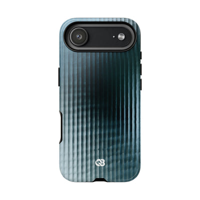 Blue Tough Phone Case for iPhone - Glacial Reeded Glass