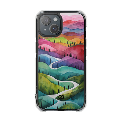 Fluid Rainbow Ridge · Impact Coque de téléphone pour iPhone · Magsafe
