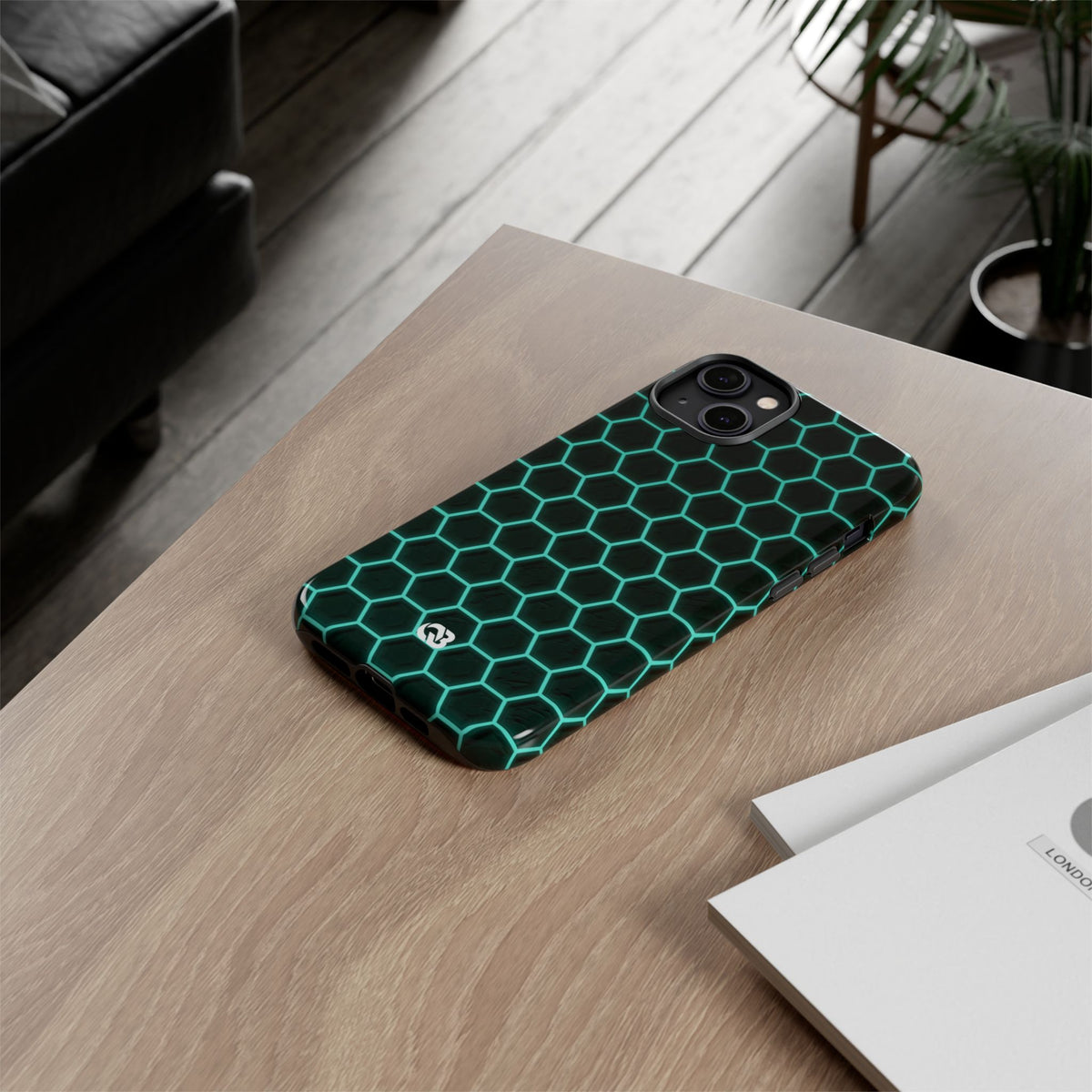 Neon Hex Spectrum · Tough Phone Case for iPhone · Teal
