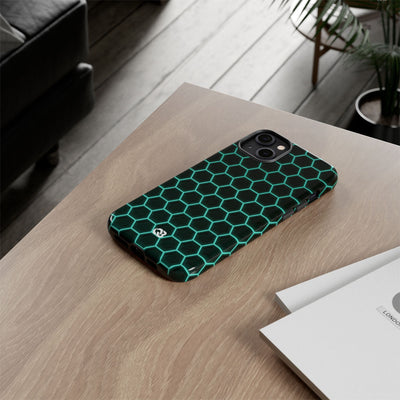 Neon Hex Spectrum · Tough Phone Case for iPhone · Teal