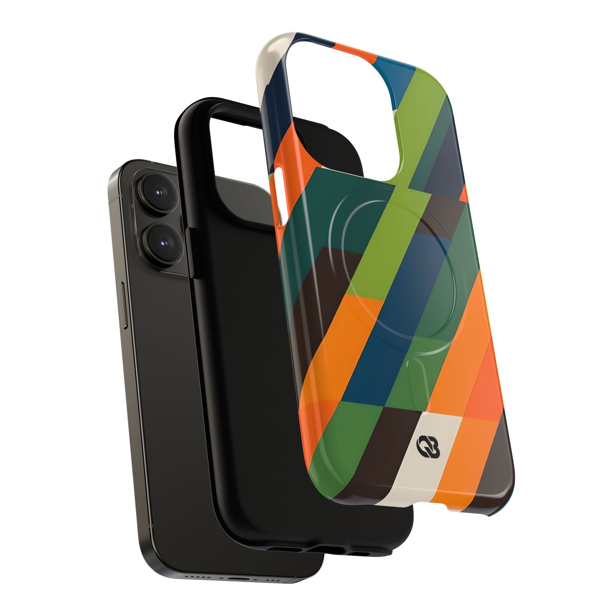 Angled Retro Mosaic · Tough+ Phone Case for iPhone · Magsafe
