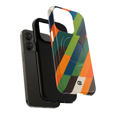 Angled Retro Mosaic · Tough+ Phone Case for iPhone · Magsafe