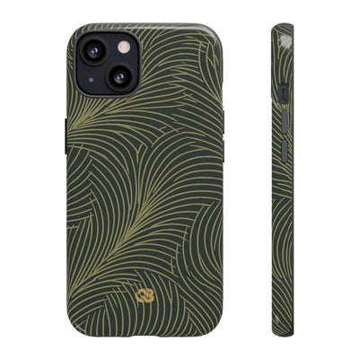 Midnight Palm Frond · Tough Phone Case for iPhone · Green