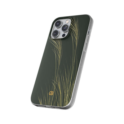 Green Lite Phone Case for iPhone - Midnight Gilded Grass