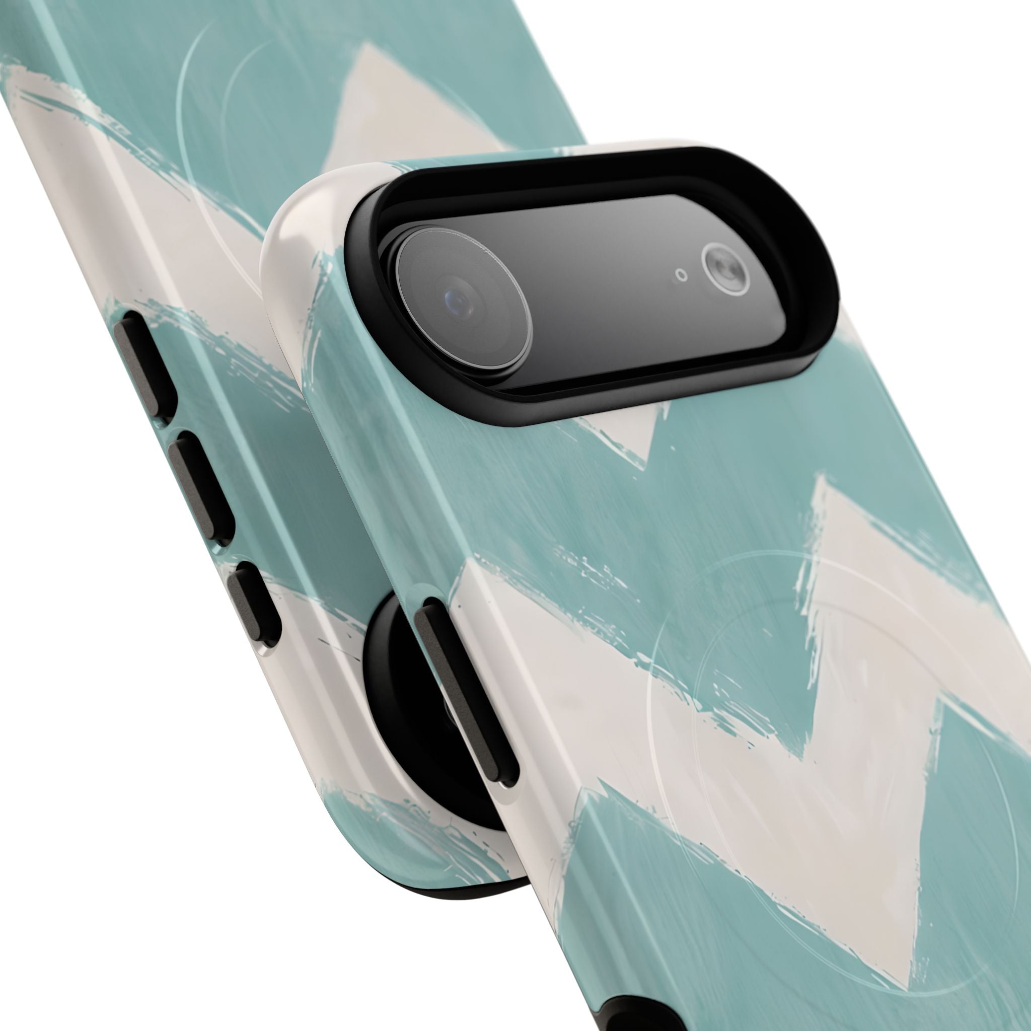 Teal Painted Chevron · Tough+ Phone Case for iPhone · Magsafe