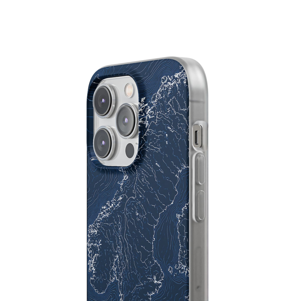 Nordic Contour Chart · Lite Phone Case for iPhone ·  Blue