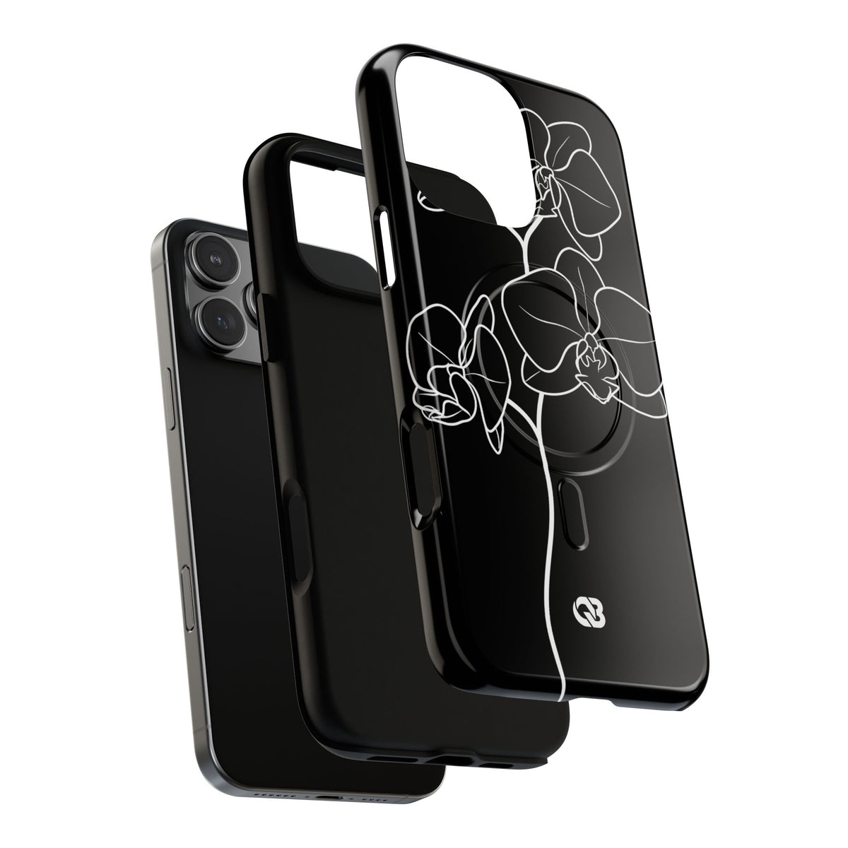 Midnight Orchid · Tough 2.0 Magnetic Phone Case for iPhone · Black