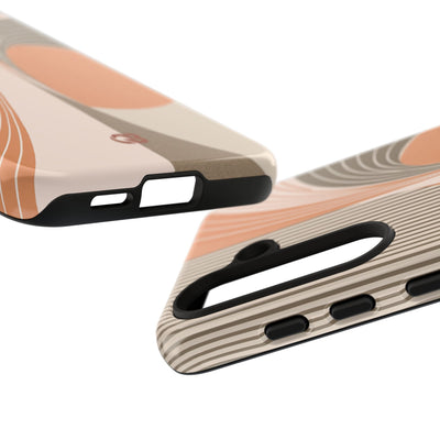 Orange Tough Phone Case for Samsung - Desert Arc Horizon