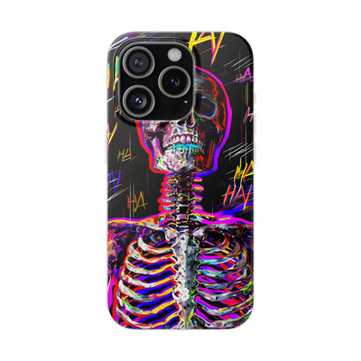 Neon Glitch Skeleton · Soft Handyhülle für iPhone