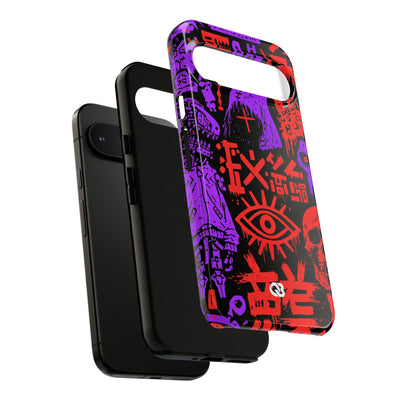 Underground Cyber Glyphs · Tough Phone Case for Pixel ·  Black