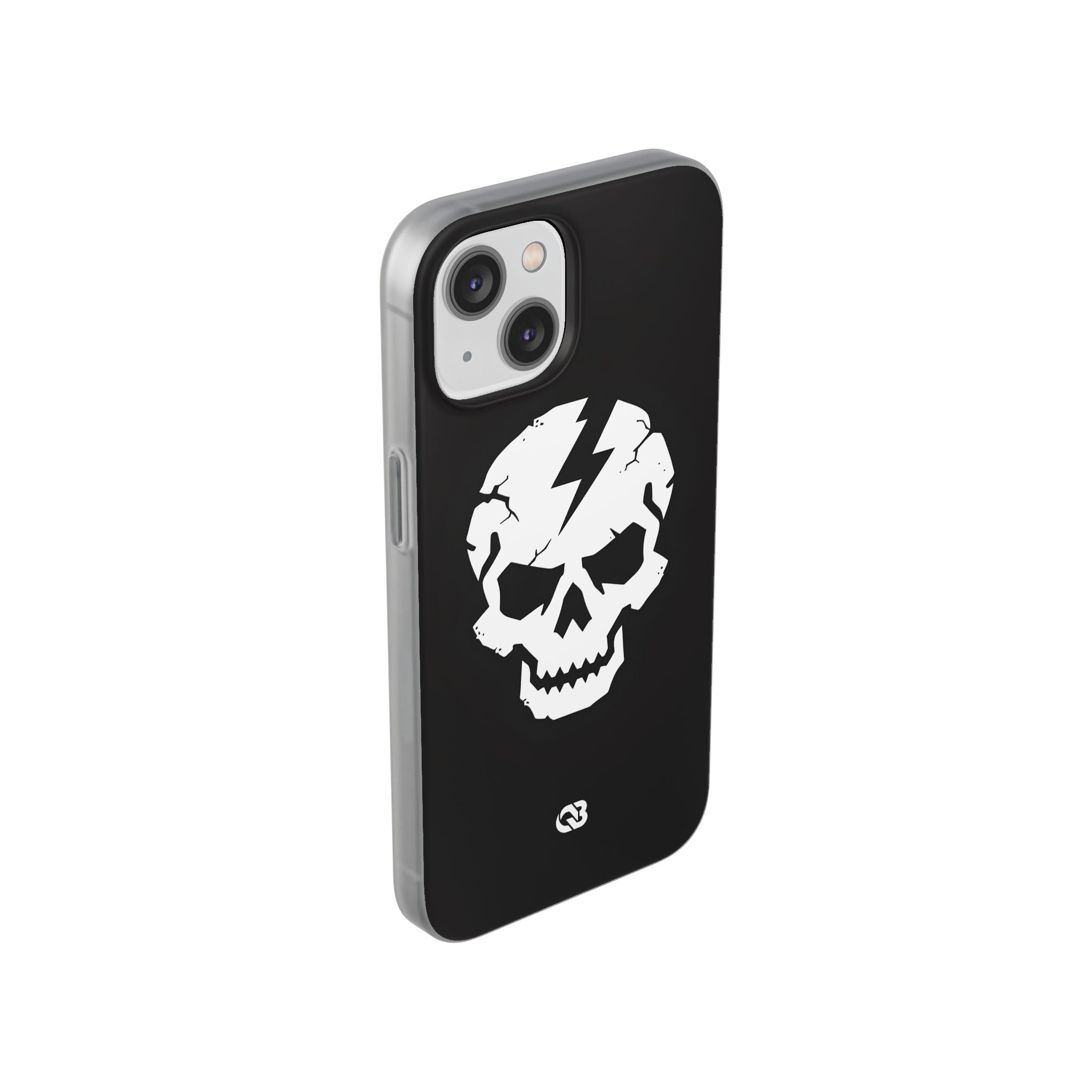 Shattered Bolt Skull · Soft Phone Case for iPhone