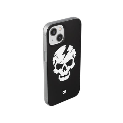 Shattered Bolt Skull · Soft Phone Case for iPhone