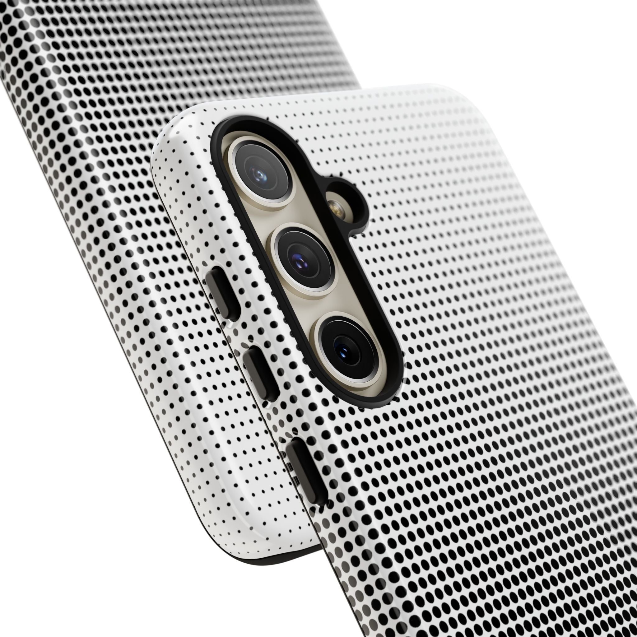 Black Tough Phone Case for Samsung - Obsidian Halftone Flux