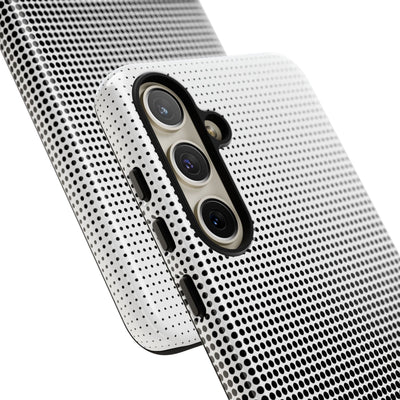 Black Tough Phone Case for Samsung - Obsidian Halftone Flux