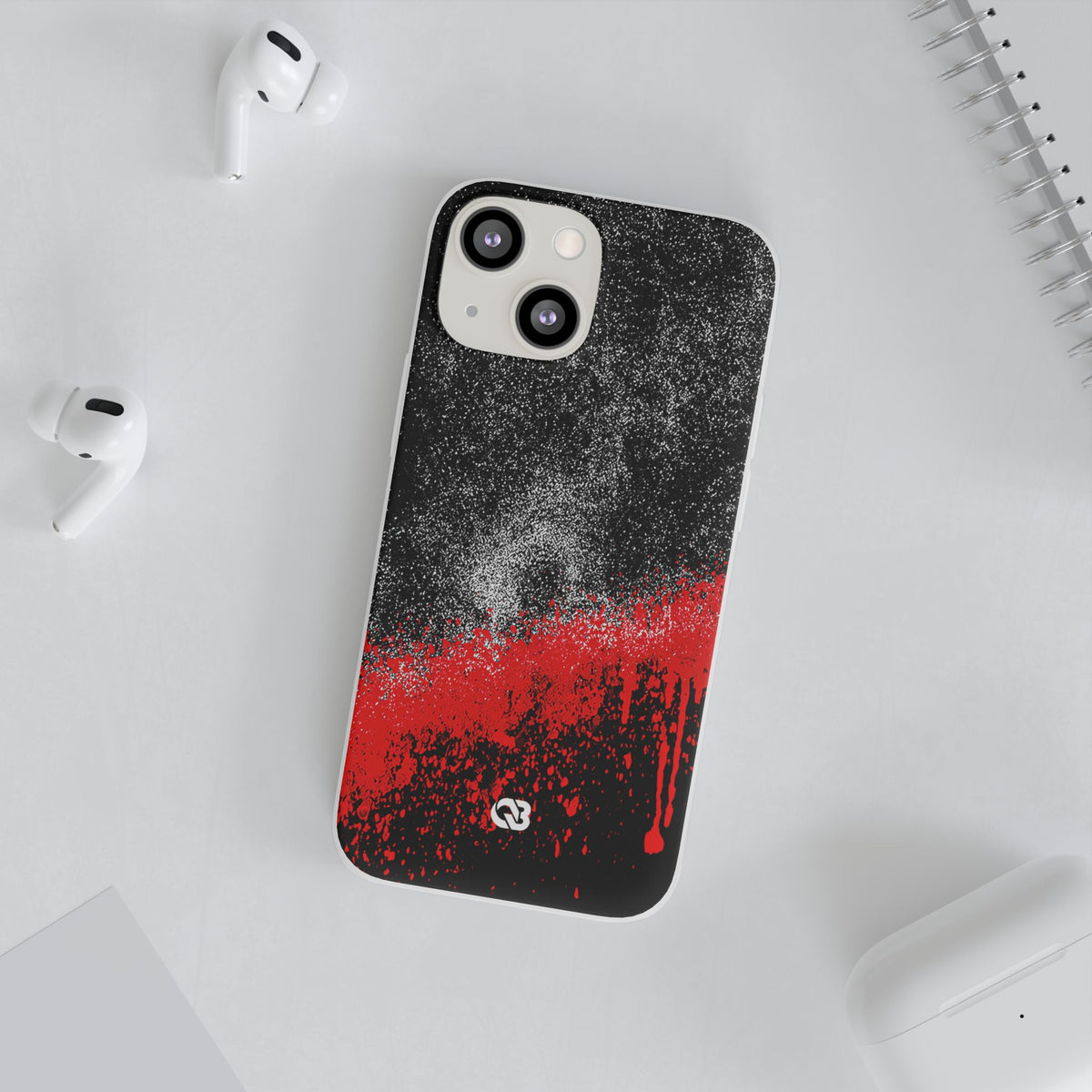 Crimson Noir Drip · Lite Phone Case for iPhone ·  Black