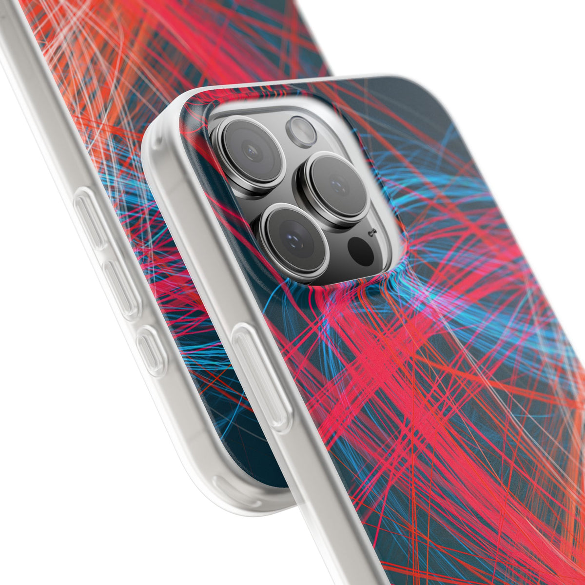 Neon Fiber Stream · Lite Phone Case for iPhone ·  Red