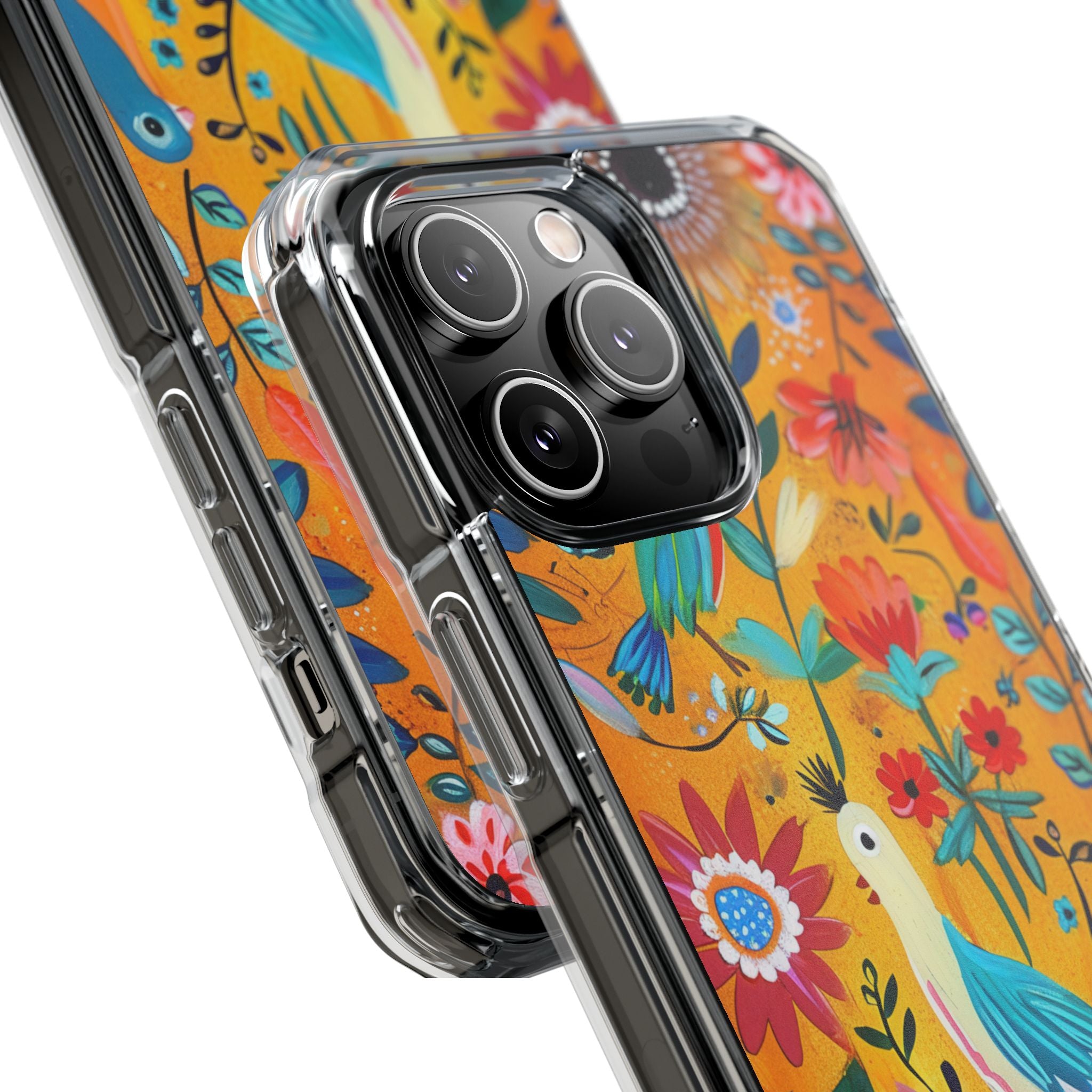 Bunte Vögel Blühen iPhone 14 Pro Max Case - Impact