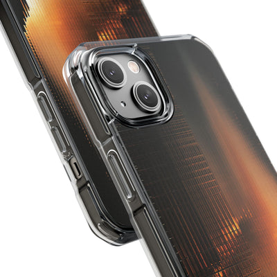 Luminous Grid · Clear Impact Magnetic Phone Case for iPhone · Black