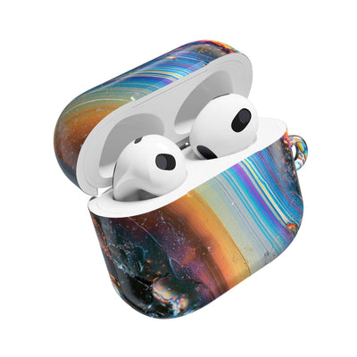 Prismatic Aura Flow · Hard Case for AirPods & AirPods Pro · Blue
