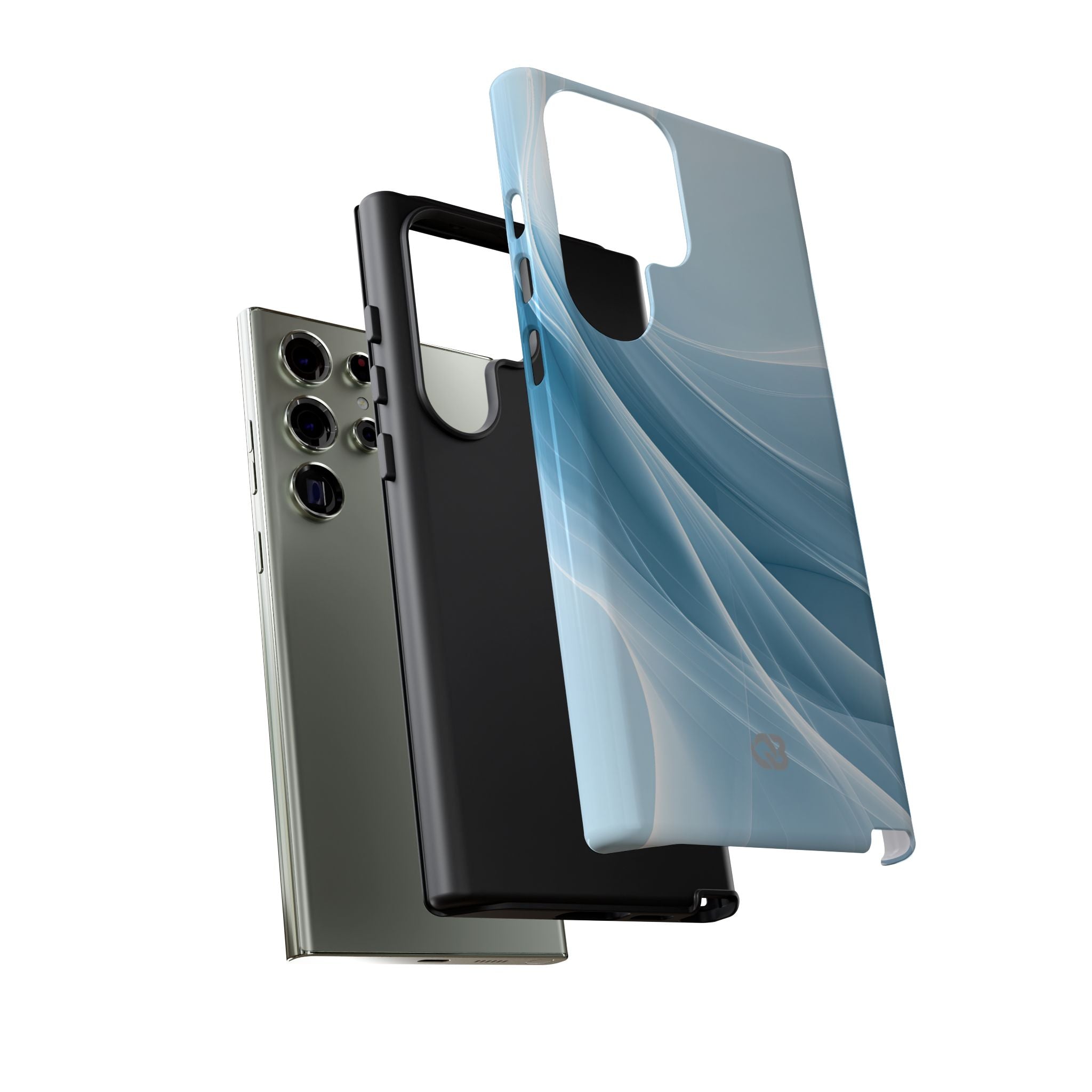 Blue Tough Phone Case for Samsung - Arctic Silk Drift