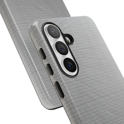 Grey Tough Phone Case for Samsung - Chrome Mesh Warp