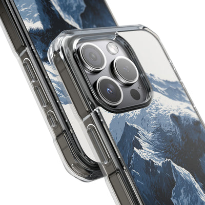 Fjord Summit Bear · Clear Impact Magnetic Phone Case for iPhone · Blue