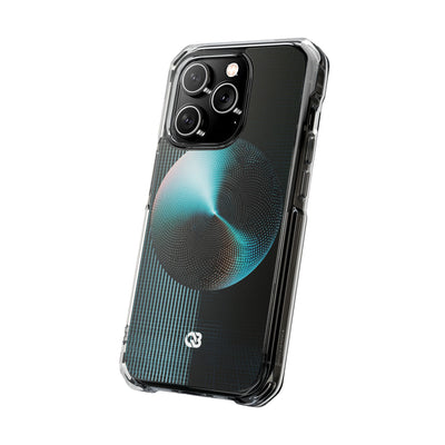 Blue Impact MagSafe Phone Case for iPhone - Cyan Vector Sphere