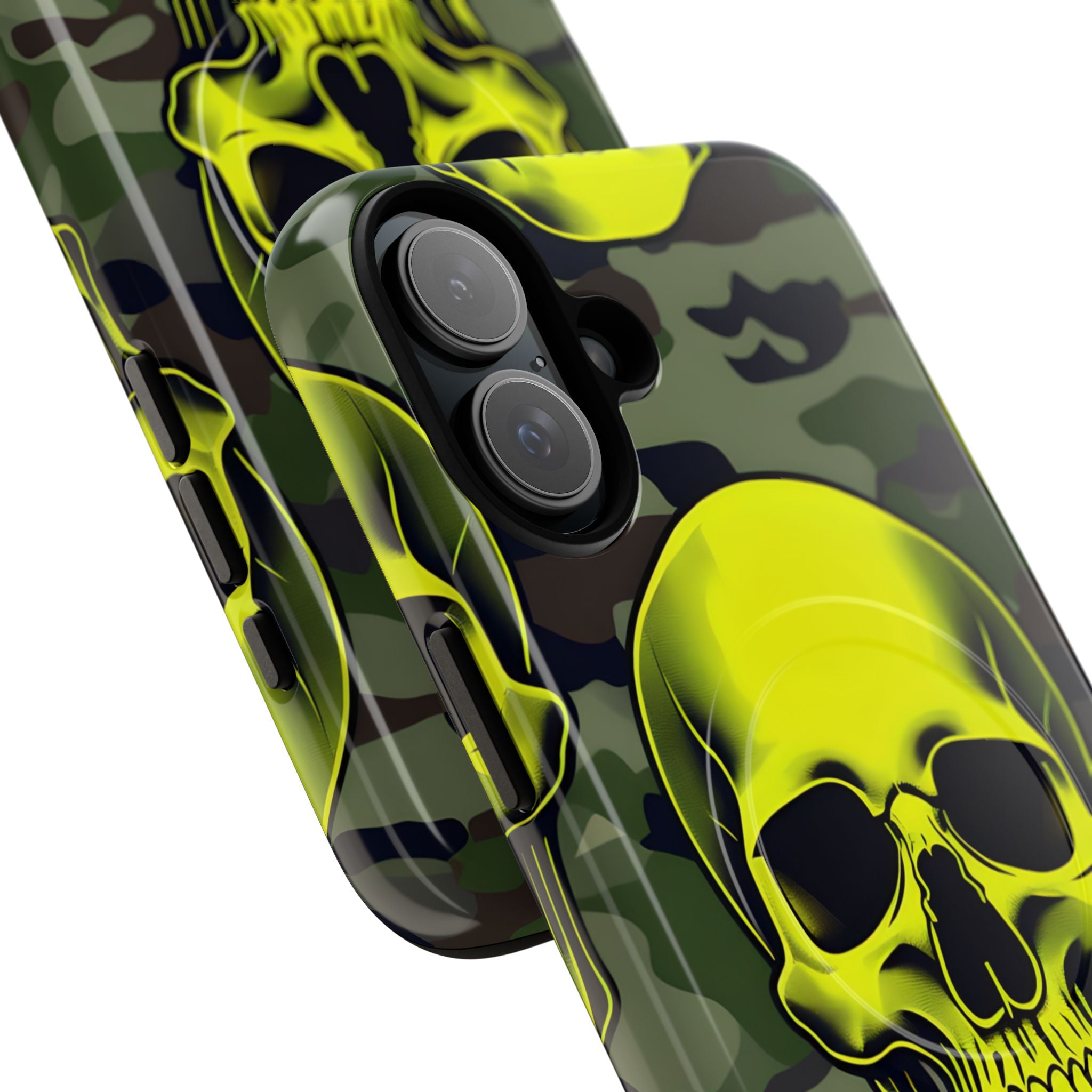 Neon Skull Camo iPhone 16 Plus Case - Tough+