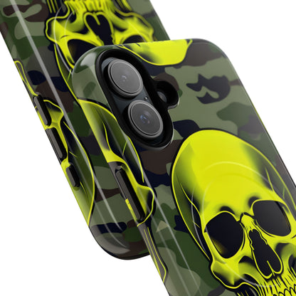Neon Skull Camo iPhone 16 Plus Case - Tough+