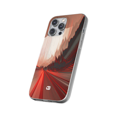 Red Lite Phone Case for iPhone - Crimson Pulse Horizon