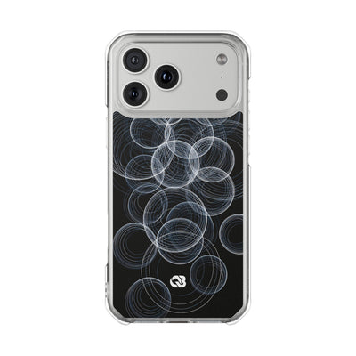 Black Impact MagSafe Phone Case for iPhone - Frosted Ring Matrix