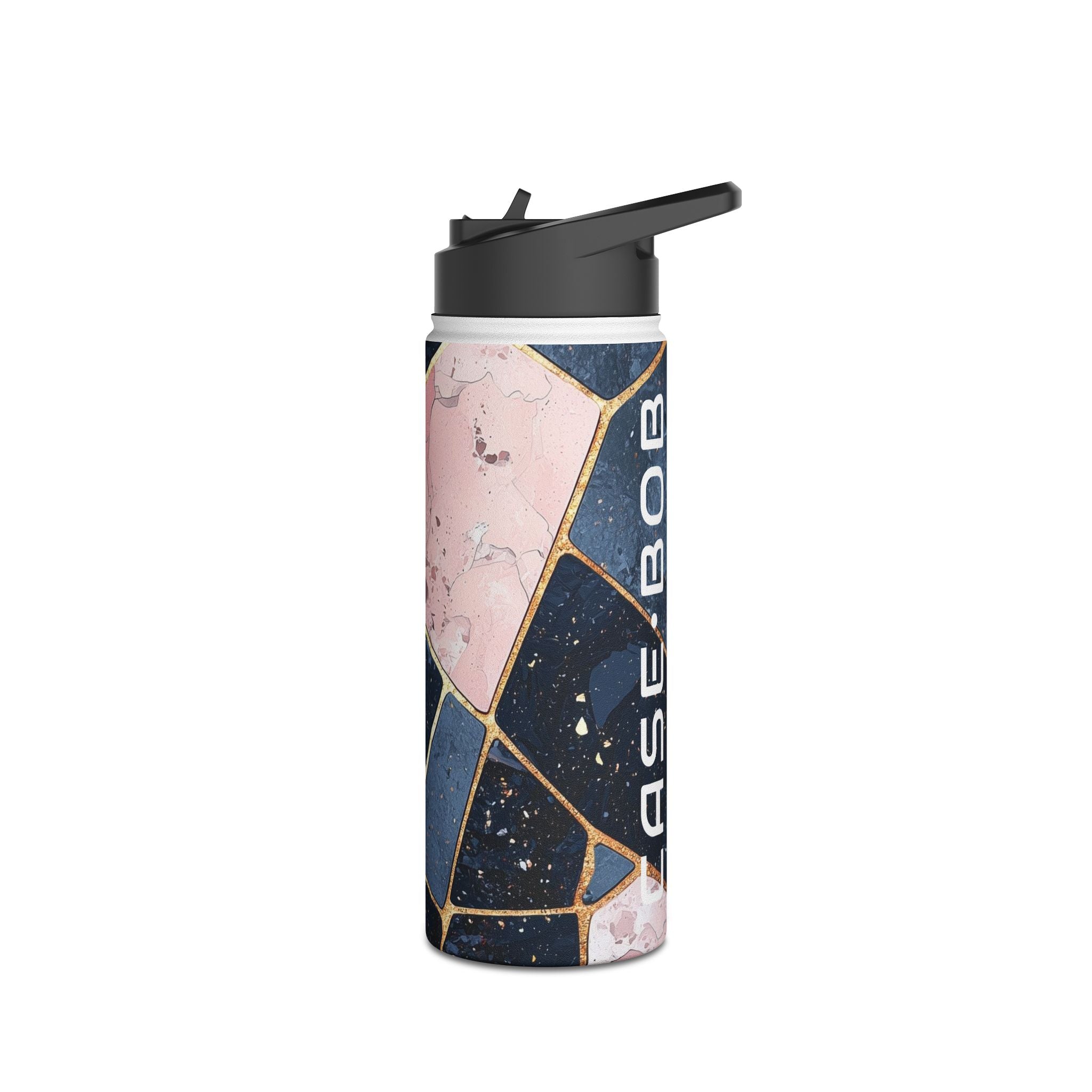Golden Mosaic Navy - Stainless Steel Water Bottle