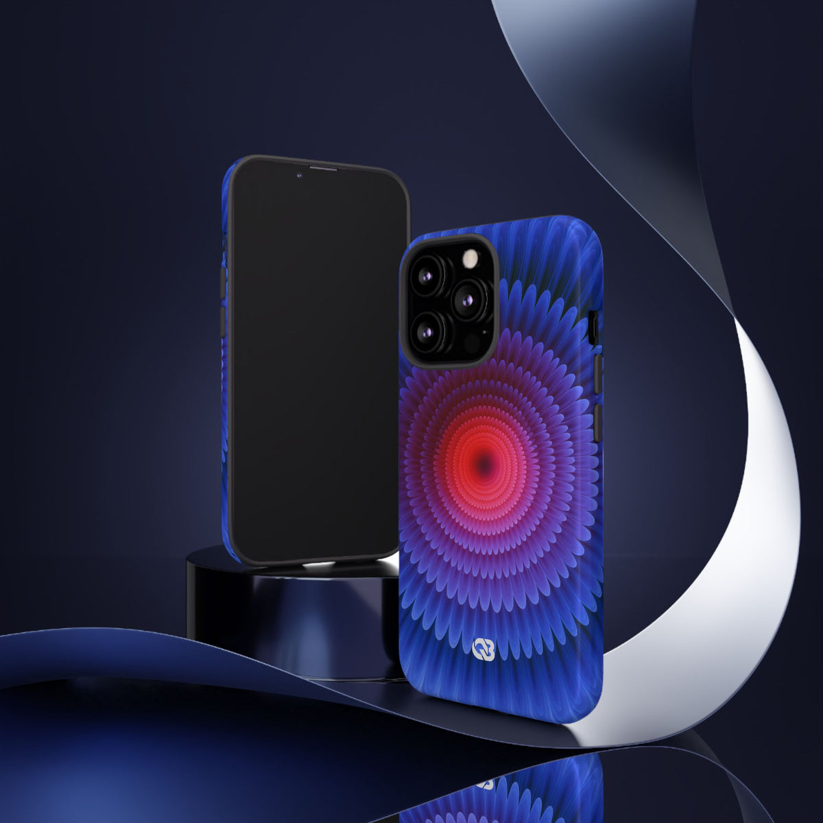 Radial Spectrum Bloom · Tough Phone Case for iPhone · Blue